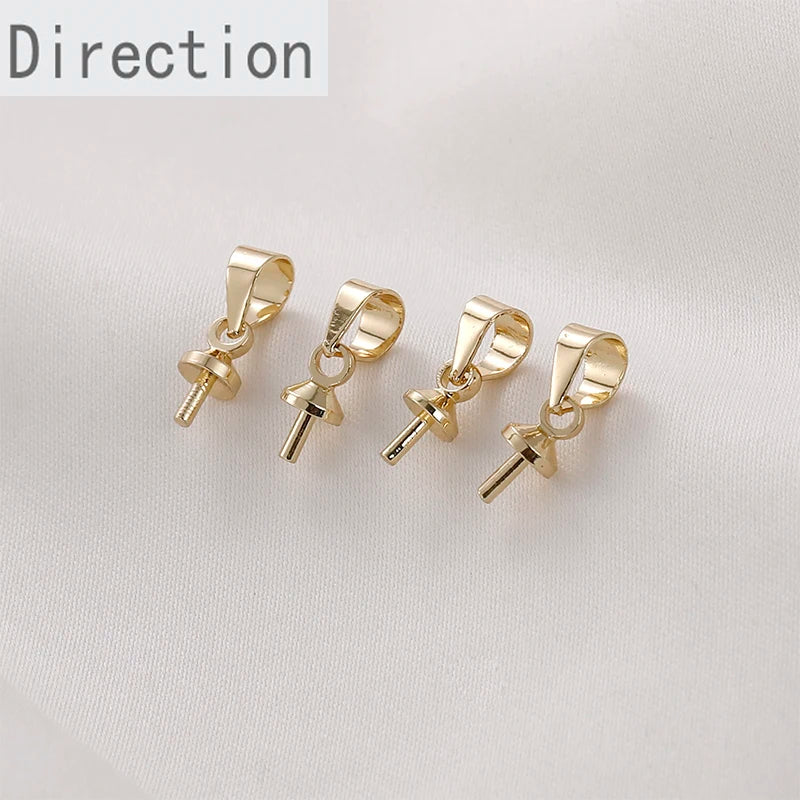 Gold-Plated Melon Seed Buckle Pearl DIY Accessories