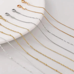 14k/18k Plated Lock Bone Chain Fine Chain, Fashionable Commuting Style