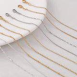 14k/18k Plated Lock Bone Chain Fine Chain, Fashionable Commuting Style