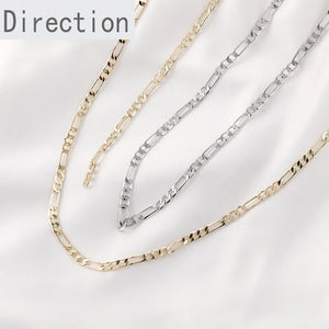 14k Bright Long Chain Necklace DIY Hand Jewelry Material