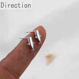 14k Copper-plated Special-shaped Earrings With Silver Needles