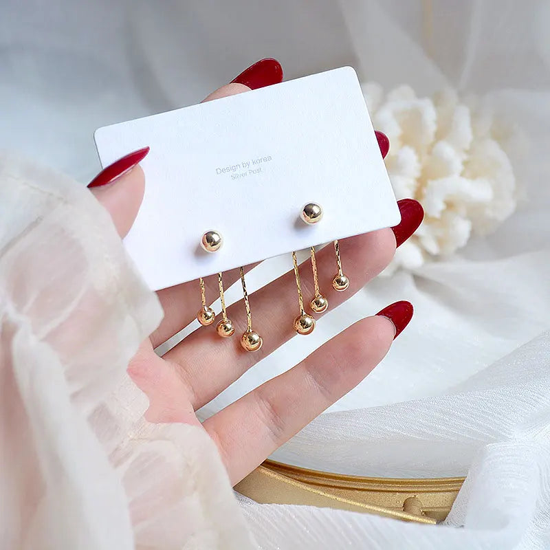 14k Electric Plated Tassels Earrings For Women