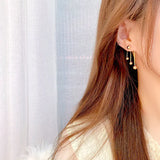 14k Electric Plated Tassels Earrings For Women