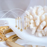 14k Electric Plated Tassels Earrings For Women