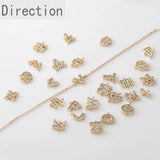 14k Double Hanging Zircon Pendant for DIY Jewelry