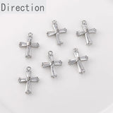 14k Angel Cross Zircon Pendant DIY Jewelry Accessories