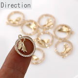 14k Angel Cross Zircon Pendant DIY Jewelry Accessories