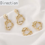 14k Bag Cold Wind Irregular Line Earrings Pendant DIY Jewelry Accessories