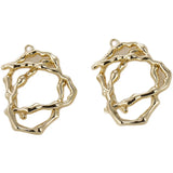 14k Bag Cold Wind Irregular Line Earrings Pendant DIY Jewelry Accessories
