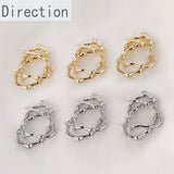 14k Bag Cold Wind Irregular Line Earrings Pendant DIY Jewelry Accessories