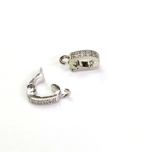 14k Bag Preserving Clasp Micro Zircon Melon Seed Pendant Clasp