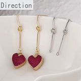 14k Bag Long Knotted Single Ear Needle Silver Needle Earrings
