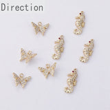 14k Butterfly Zircon Pendant DIY Earrings Necklace Chain - Accessories