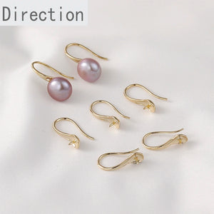 14k Coated Copper Plated Pearl Ear Hook Earrings DIY Hand Accessories