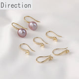 14k Coated Copper Plated Pearl Ear Hook Earrings DIY Hand Accessories