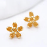 14k Brass Metal Flower Charms Pendant Jewelry Making Supplies Diy