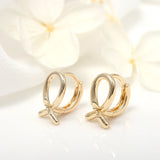 14k Brass Zircon Earrings Hooks DIY Jewelry Findings
