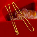 14k Necklace for Women Wedding Bridal Chain 18-inch Collier Female Choker
