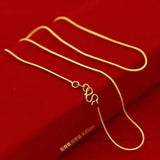 14k Necklace for Women Wedding Bridal Chain 18-inch Collier Female Choker