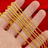 14k Necklace for Women Wedding Bridal Chain 18-inch Collier Female Choker