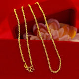 14k Necklace for Women Wedding Bridal Chain 18-inch Collier Female Choker