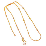 14k Necklace for Women Wedding Bridal Chain 18-inch Collier Female Choker