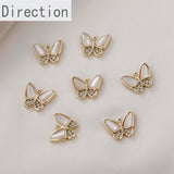 14k Natural Pearl Zircon Butterfly Pendant for Jewelry Diy