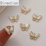 14k Natural Pearl Zircon Butterfly Pendant for Jewelry Diy