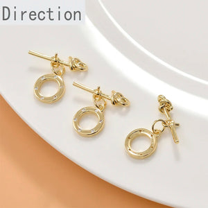14k Zircon OT Buckle for Pearl Necklace Bracelet