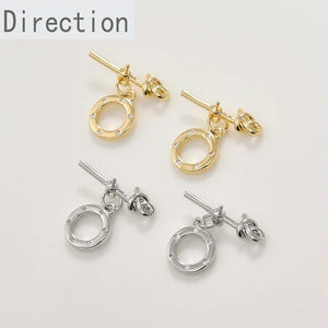 14k Zircon OT Buckle for Pearl Necklace Bracelet