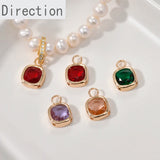 14k Square Diamond Pendant for Jewelry Making