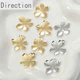 14k Retention Small Flower Petal Copper Bracelet Necklace Pendant Material
