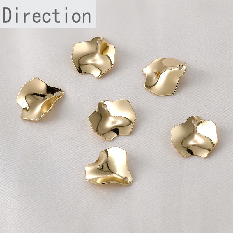 14k Copper Plated Real Rose Petals Ginkgo Leaf DIY Jewelry Material
