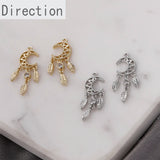 14k Moon Dream Catcher Zircon Pendant Material