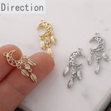 14k Moon Dream Catcher Zircon Pendant Material
