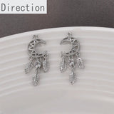 14k Moon Dream Catcher Zircon Pendant Material