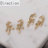 14k Moon Dream Catcher Zircon Pendant Material