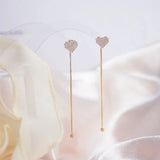 Micro-Encrusted Zircon Long Earrings for Women