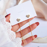 Micro-Encrusted Zircon Long Earrings for Women
