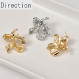 14k Flower Silver Needle Earrings DIY Jewelry Material