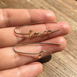 14k Filled Romantic Heart Earrings Gift Vintage Pendientes For Women