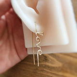 14k Filled Romantic Heart Earrings Gift Vintage Pendientes For Women