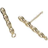 14k Filled Peas and Rice Chain with Pearl Earrings DIY Material