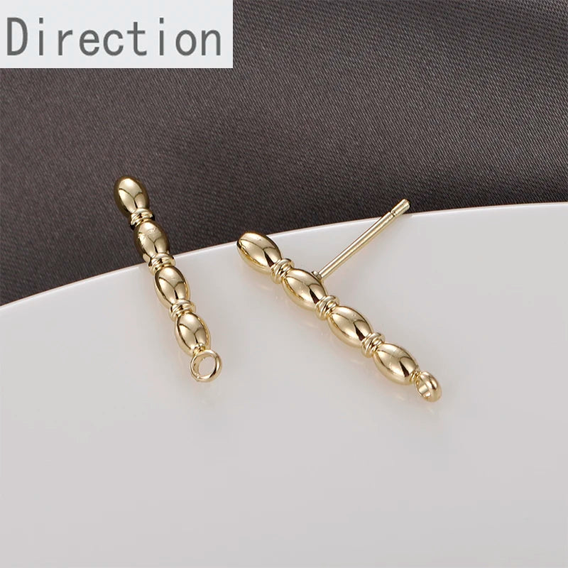 14k Filled Peas and Rice Chain with Pearl Earrings DIY Material