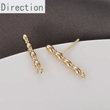 14k Filled Peas and Rice Chain with Pearl Earrings DIY Material