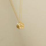 14k Filled Shell Choker Mother Of Pearl Necklace with ECO Brass Pendant
