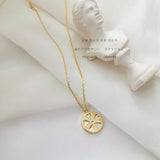 14k Filled Shell Choker Mother Of Pearl Necklace with ECO Brass Pendant