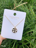 14k Filled Shell Choker Mother Of Pearl Necklace with ECO Brass Pendant