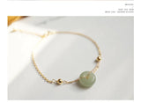 14K Jade Gemstone Bracelet for Women
