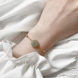 Real Jade Gemstone Bracelet for Women - Fine 14k Jewelry